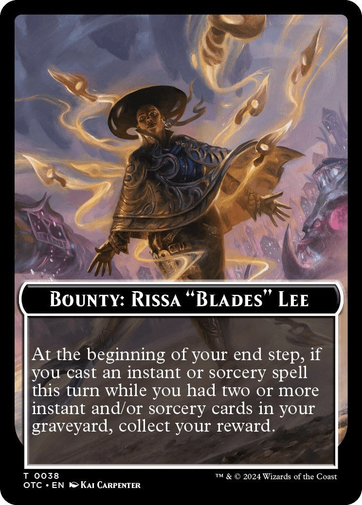 Image for Bounty: Rissa "Blades" Lee // Bounty Rules Double-Sided Token (38) [Outlaws of Thunder Junction] - Magic: The Gathering