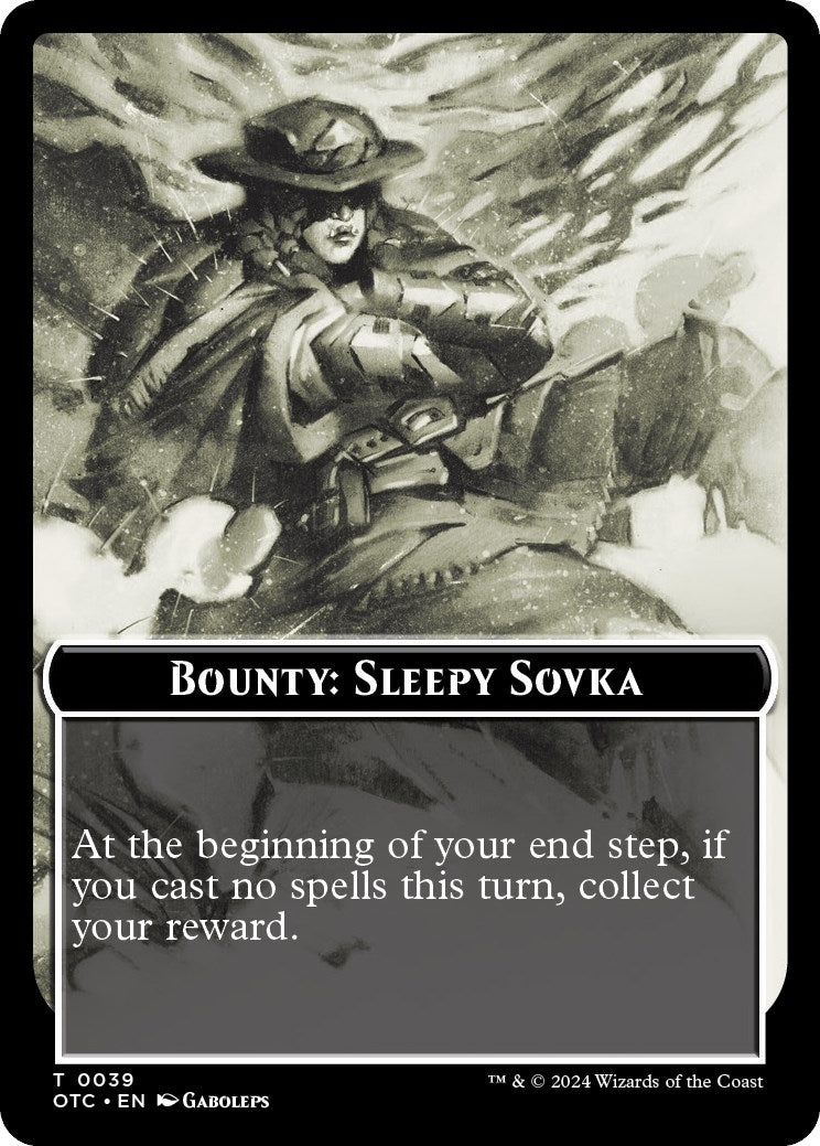 Image for Bounty: Sleepy Sovka // Bounty Rules Double-Sided Token (39) [Outlaws of Thunder Junction] - Magic: The Gathering