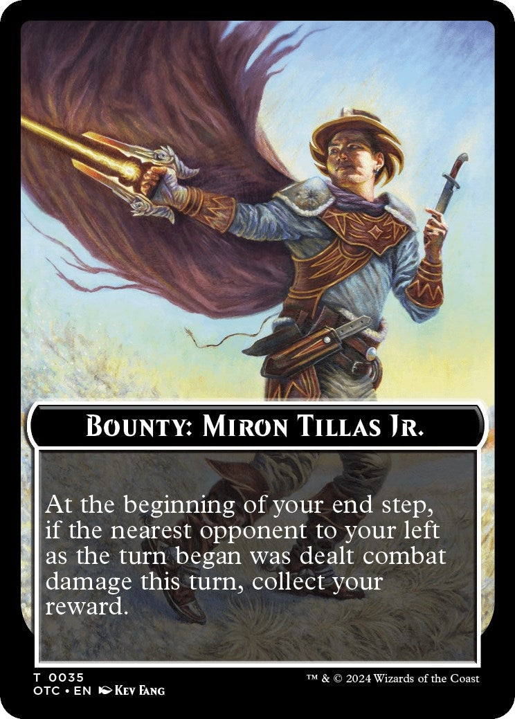 Image for Bounty: Miron Tillas Jr. // Bounty Rules Double-Sided Token (35) [Outlaws of Thunder Junction] - Magic: The Gathering