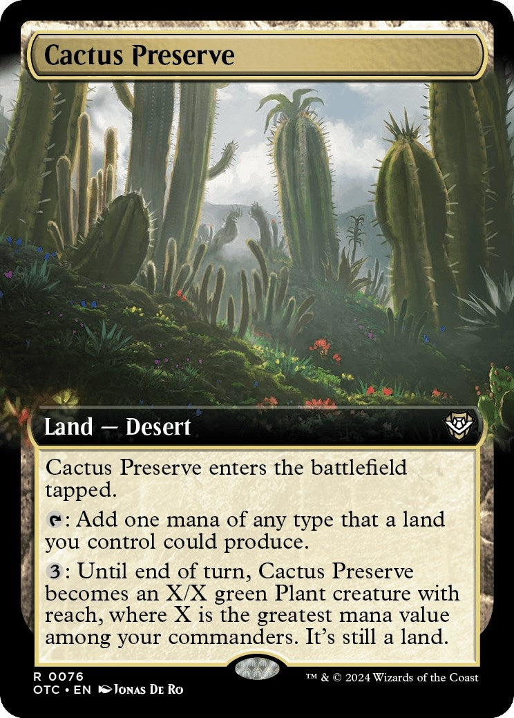 Image for Cactus Preserve (Extended Art) (76) [Outlaws of Thunder Junction] - Magic: The Gathering