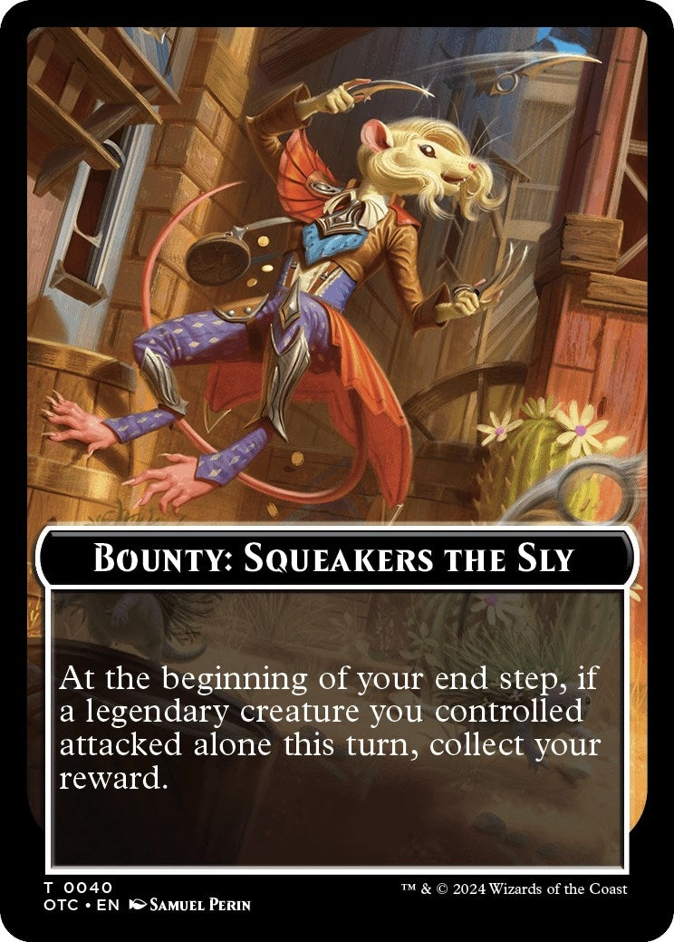 Bounty: Squeakers the Sly // Bounty Rules Double-Sided Token (40) [Commander: Outlaws of Thunder Junction Tokens]