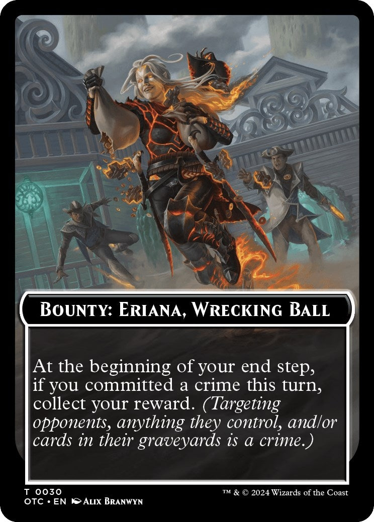 Image for Bounty: Eriana, Wrecking Ball // Bounty Rules Double-Sided Token (30) [Outlaws of Thunder Junction] - Magic: The Gathering