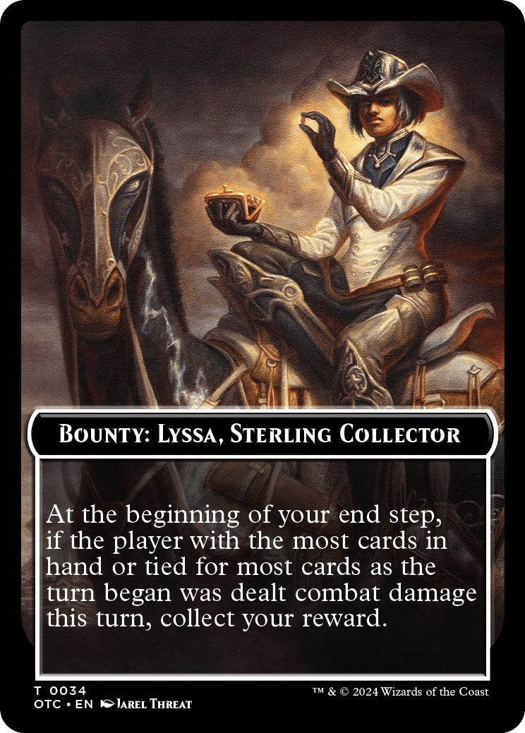 Image for Bounty: Lyssa, Sterling Collector // Bounty Rules Double-Sided Token (34) [Outlaws of Thunder Junction] - Magic: The Gathering