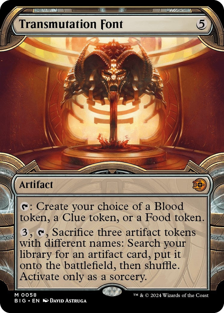 Image for Transmutation Font (Showcase) (58) [Outlaws of Thunder Junction: The Big Score] - Magic: The Gathering