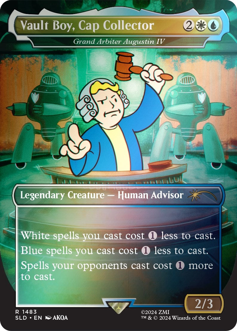 Image for Vault Boy, Cap Collector - Grand Arbiter Augustin IV (Rainbow Foil) (1483) [Secret Lair Drop Series] - Magic: The Gathering