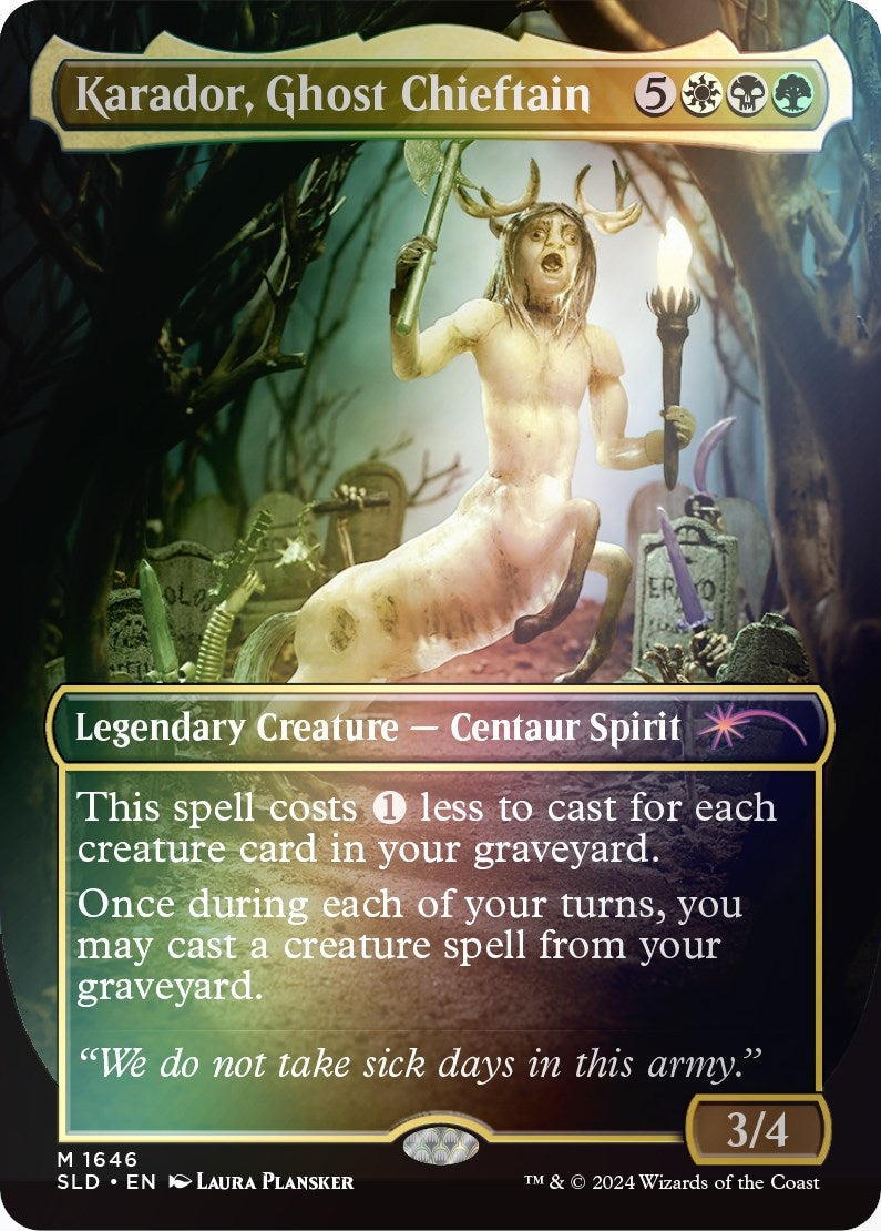 Image for Karador, Ghost Chieftain (Rainbow Foil) (1646) [Secret Lair Drop Series] - Magic: The Gathering