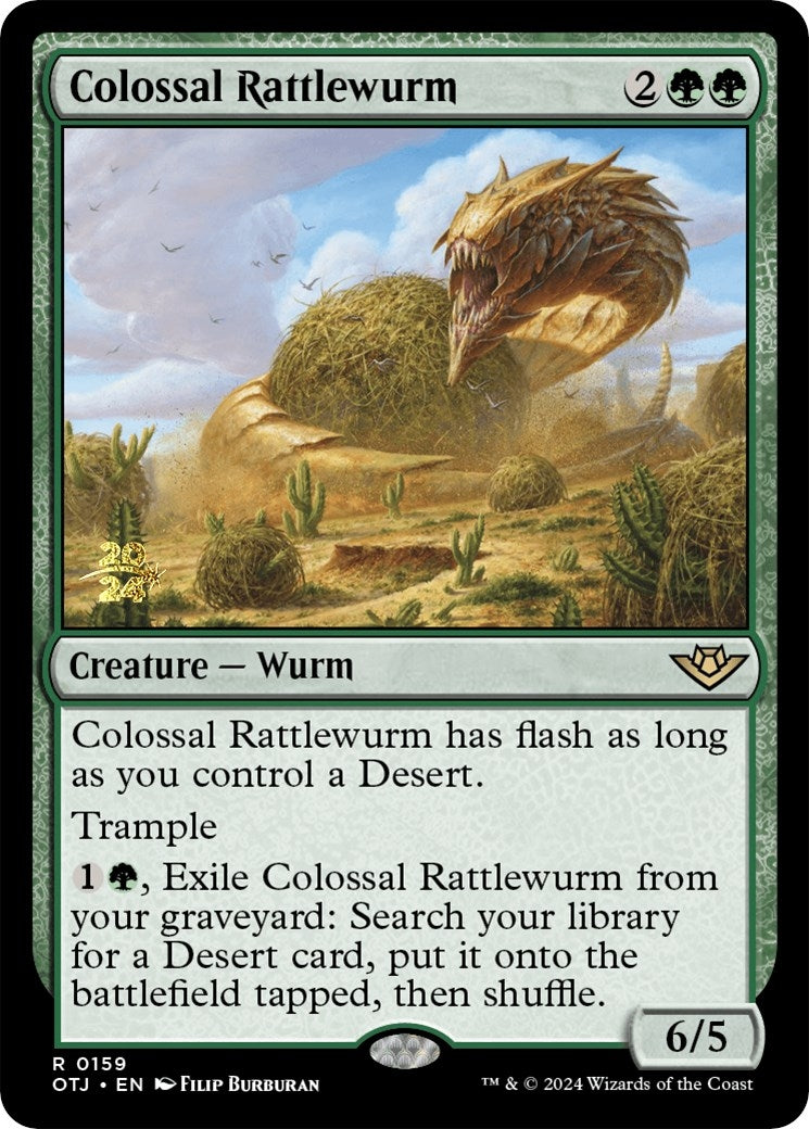 Image for Colossal Rattlewurm (159) [Prerelease Cards] - Magic: The Gathering