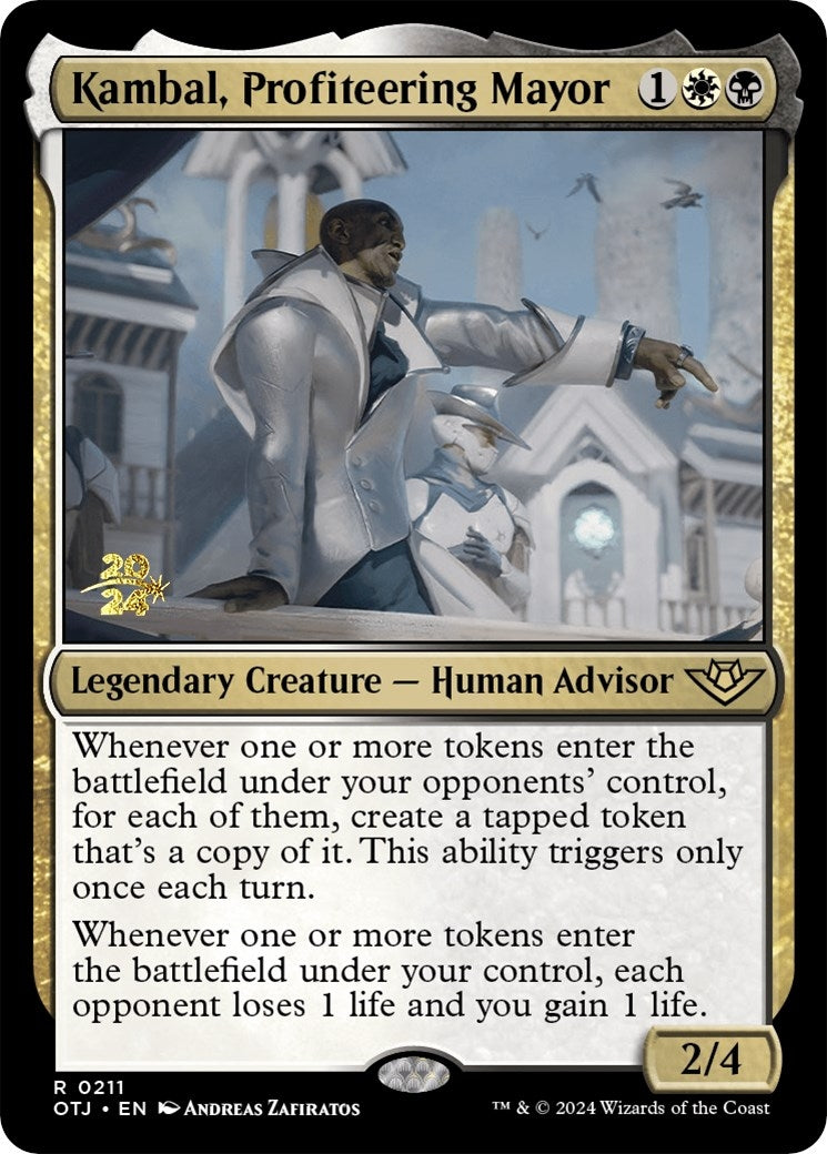 Image for Kambal, Profiteering Mayor (211) [Prerelease Cards] - Magic: The Gathering