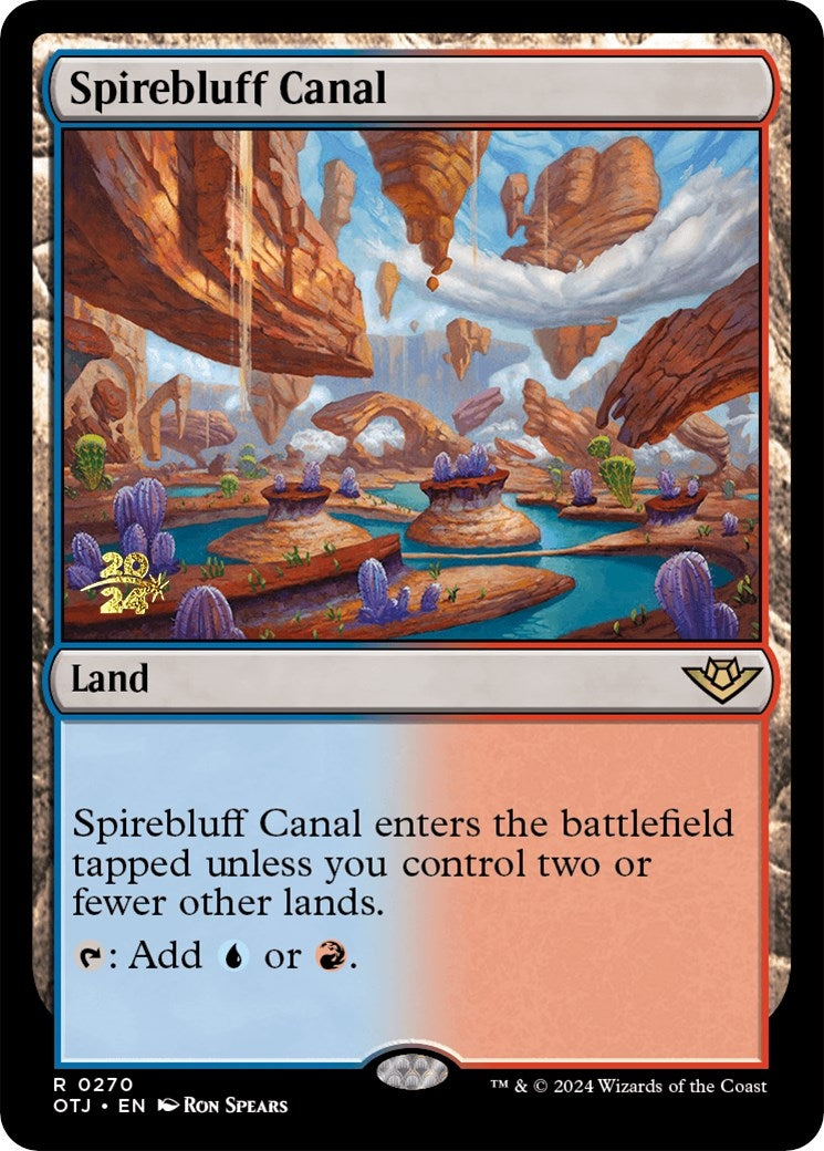 Image for Spirebluff Canal (OTJ) (270) [Prerelease Cards] - Magic: The Gathering