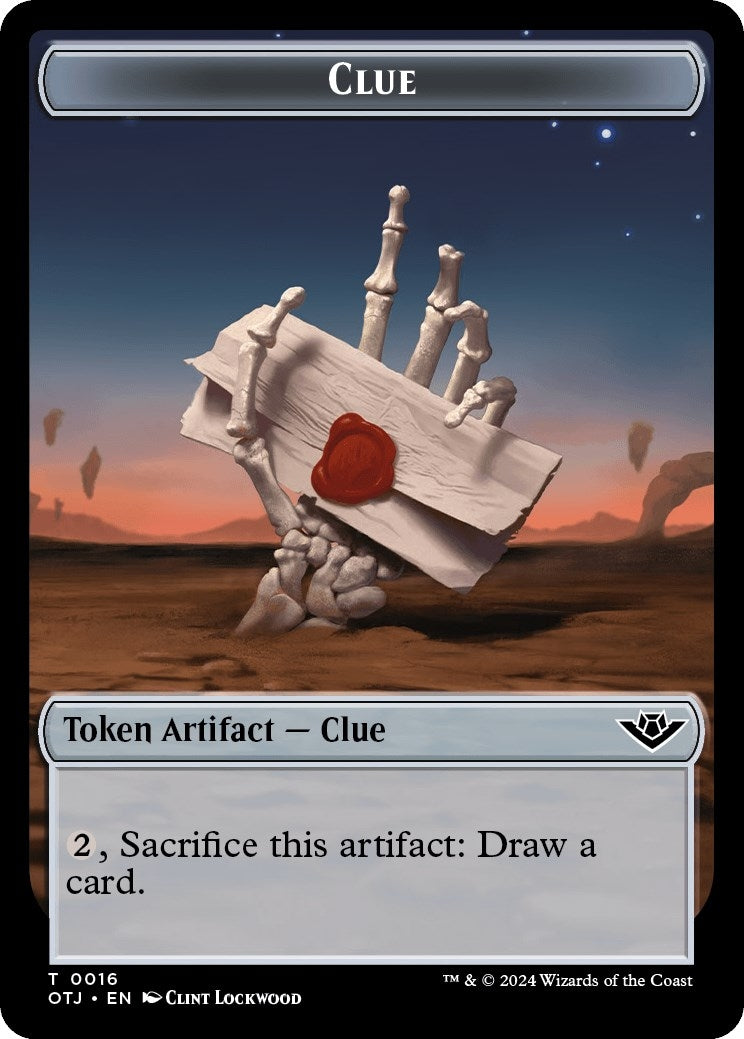 Image for Clue // Plot Double-Sided Token (16 // 20) [Outlaws of Thunder Junction] - Magic: The Gathering