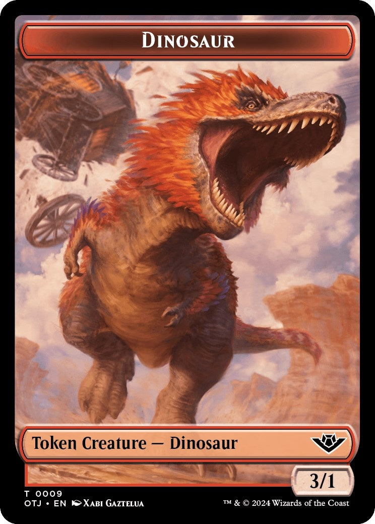 Image for Dinosaur Token (9) [Outlaws of Thunder Junction] - Magic: The Gathering