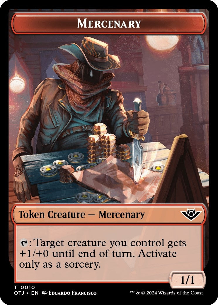 Image for Mercenary Token (10) [Outlaws of Thunder Junction] - Magic: The Gathering