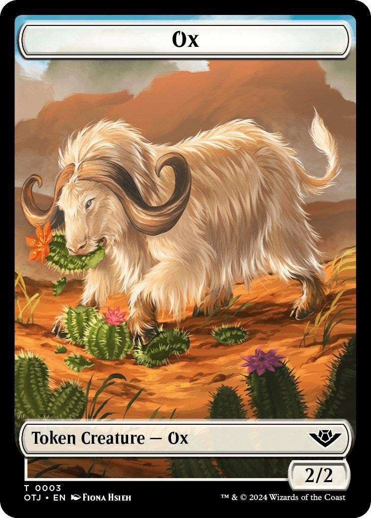 Image for Ox // Plot Double-Sided Token (3 // 20) [Outlaws of Thunder Junction] - Magic: The Gathering