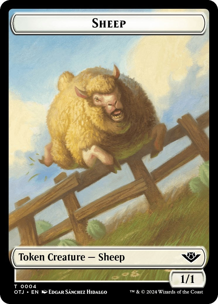 Image for Sheep Token (4) [Outlaws of Thunder Junction] - Magic: The Gathering