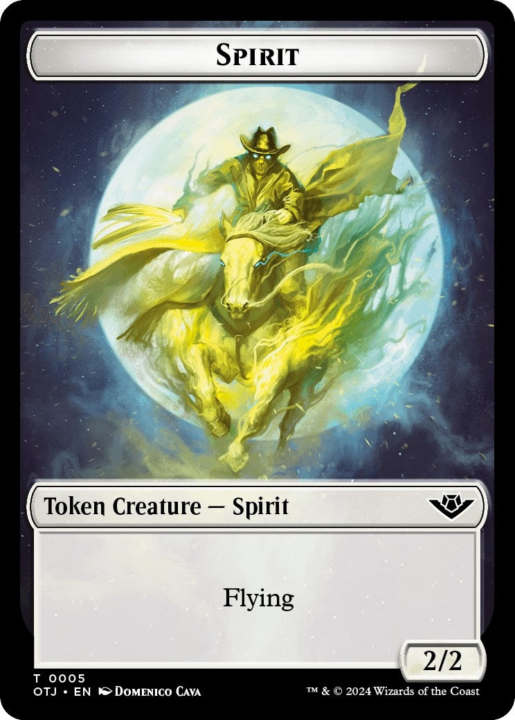 Spirit // Plot Double-Sided Token (5 // 20) [Outlaws of Thunder Junction Tokens]