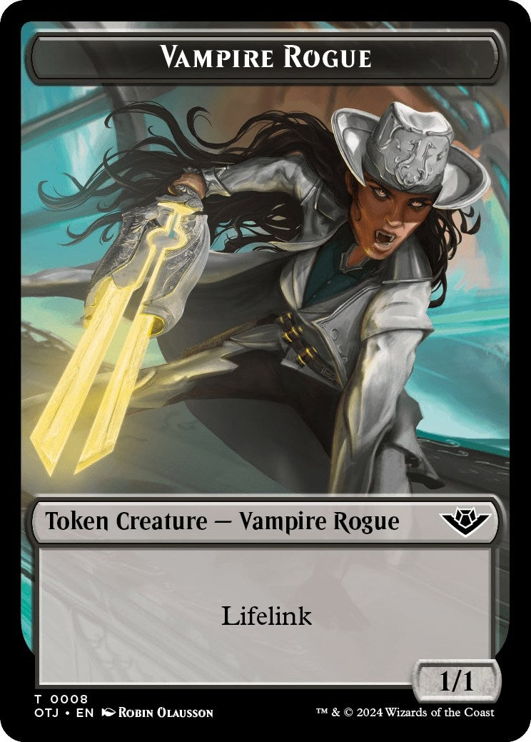 Image for Vampire Rogue // Plot Double-Sided Token (8 // 20) [Outlaws of Thunder Junction] - Magic: The Gathering