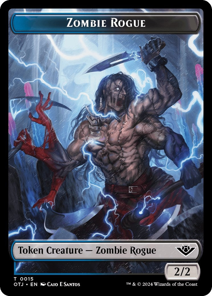 Image for Zombie Rogue // Plot Double-Sided Token (15 // 20) [Outlaws of Thunder Junction] - Magic: The Gathering