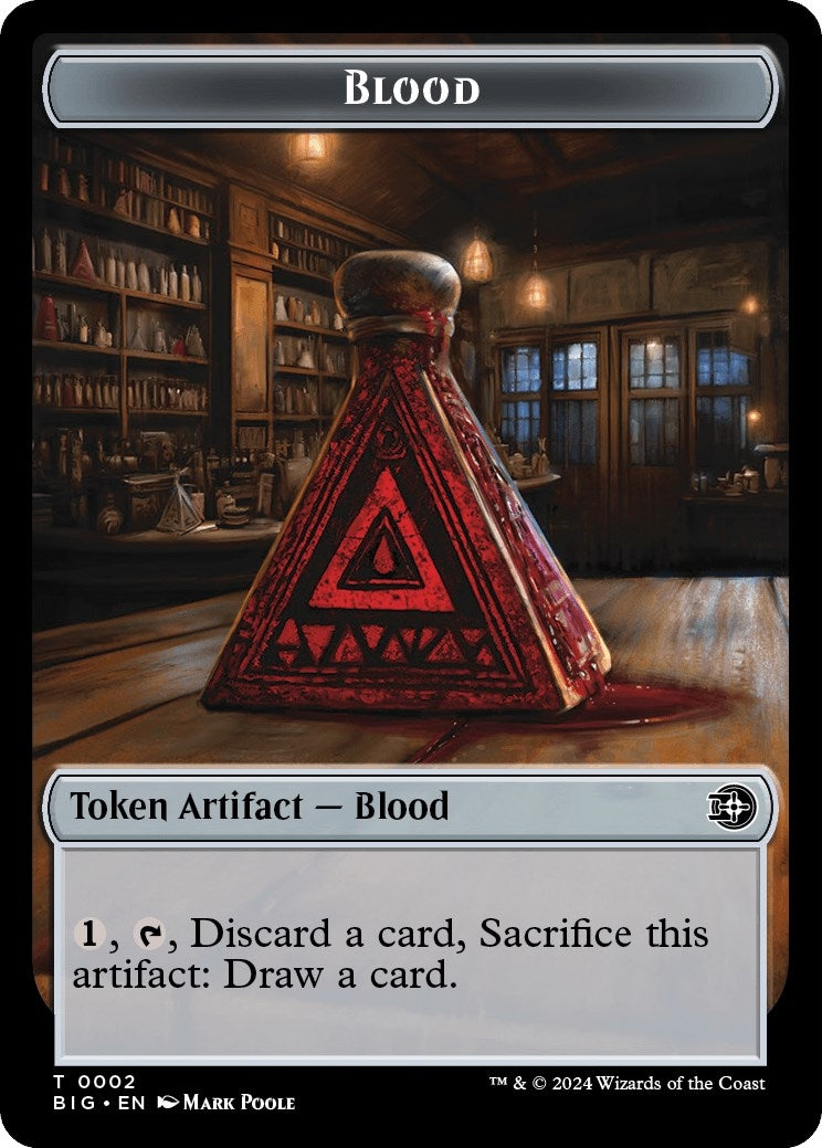 Image for Blood Token (2) [Outlaws of Thunder Junction: The Big Score] - Magic: The Gathering