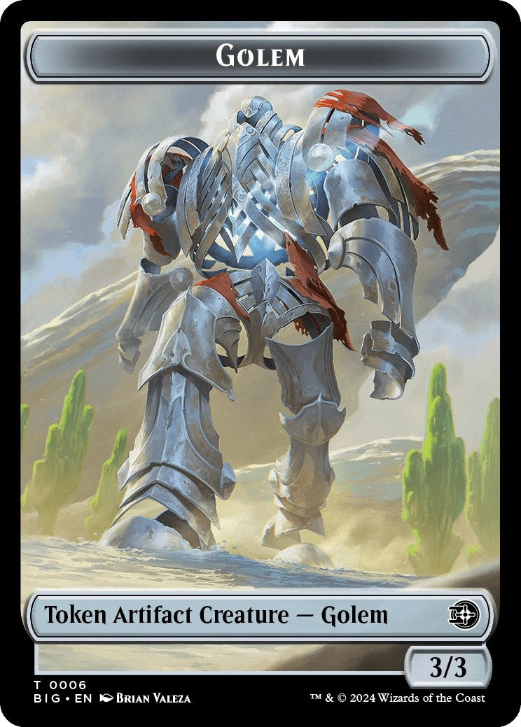Image for Golem Token (6) [Outlaws of Thunder Junction: The Big Score] - Magic: The Gathering