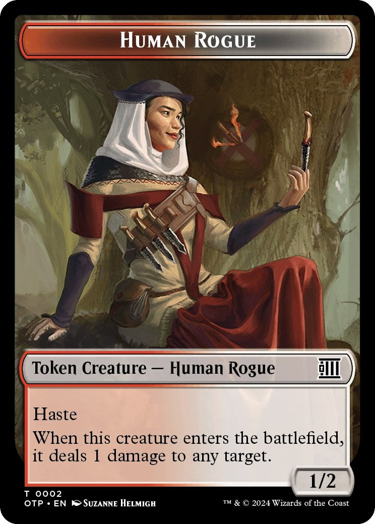 Image for Human Rogue // Plot Double-Sided Token (2 // 20) [Outlaws of Thunder Junction: Breaking News] - Magic: The Gathering