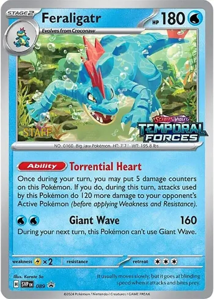 Image for Feraligatr - 089 (Prerelease) [Staff] (089) [SV: Scarlet & Violet Promo Cards] - Pokemon