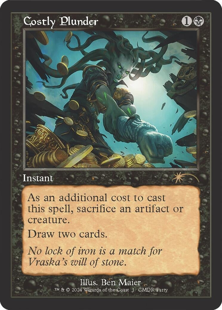 Image for Costly Plunder (Retro Frame) (1) [WPN & Gateway Promos] - Magic: The Gathering