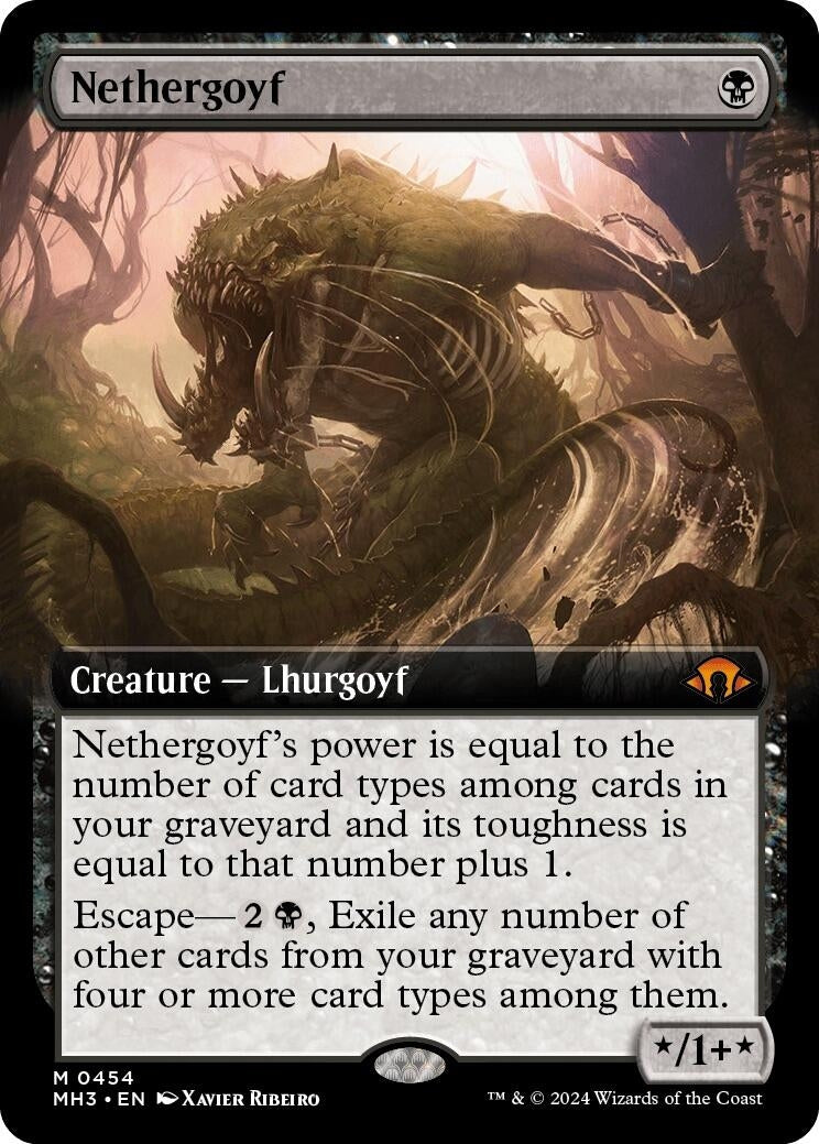 Image for Nethergoyf (Extended Art) (454) [Modern Horizons 3] - Magic: The Gathering