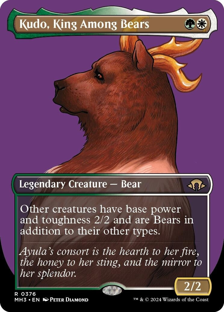 Image for Kudo, King Among Bears (Borderless) (376) [Modern Horizons 3] - Magic: The Gathering