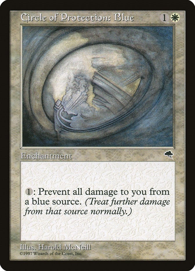 Image for Circle of Protection: Blue (9) [Tempest] - Magic: The Gathering