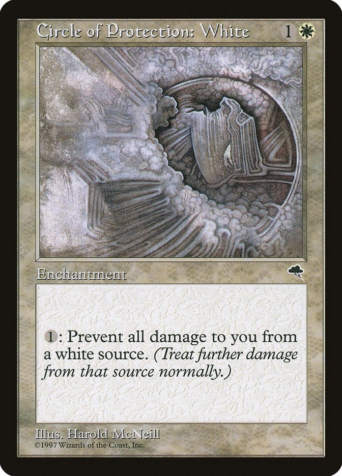 Image for Circle of Protection: White (13) [Tempest] - Magic: The Gathering