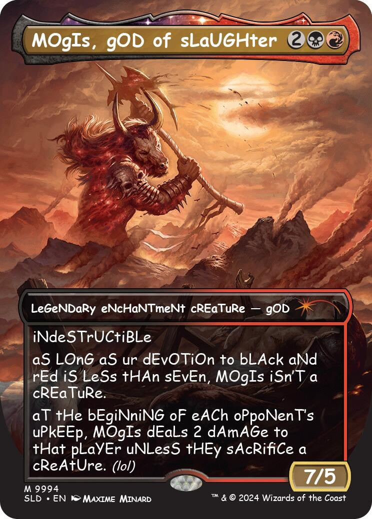 Image for MOgIs, gOD of sLaUGHter (9994) (9994) [Secret Lair Drop Series] - Magic: The Gathering