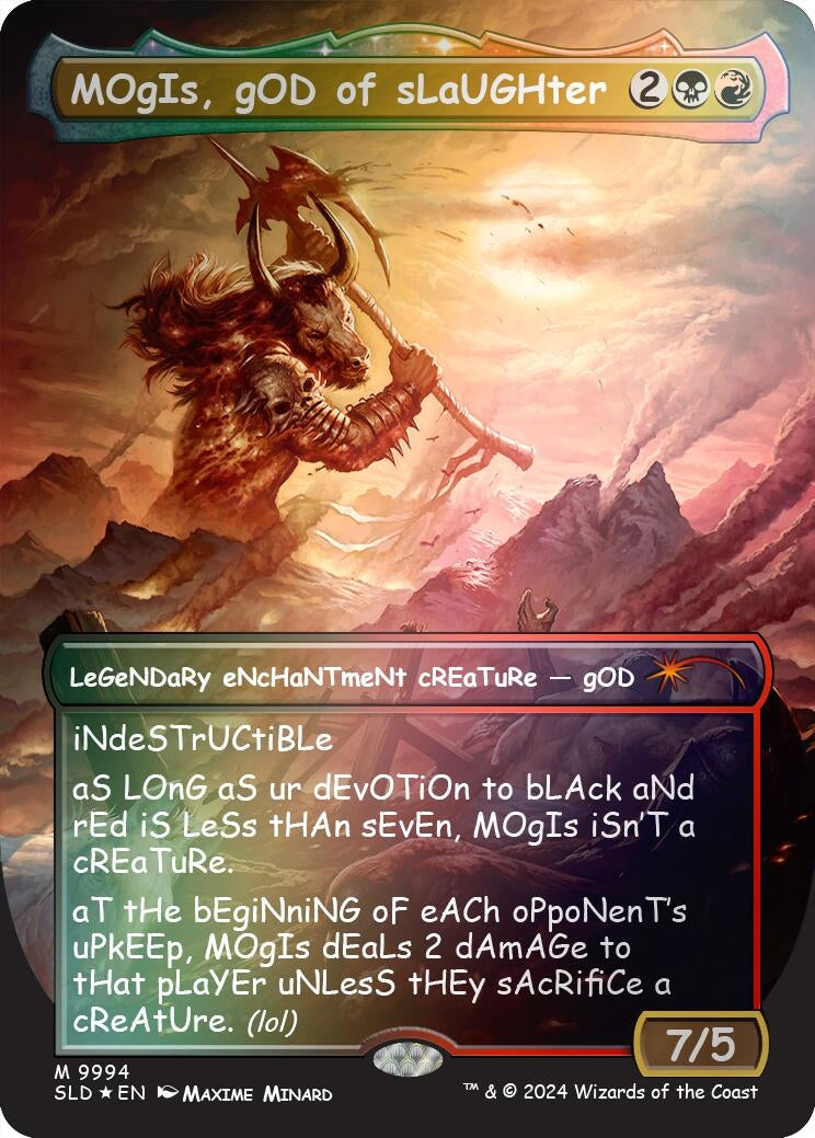 Image for MOgIs, gOD of sLaUGHter (9994) (Rainbow Foil) (9994) [Secret Lair Drop Series] - Magic: The Gathering