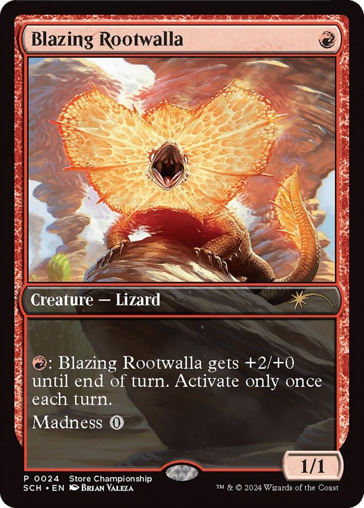 Image for Blazing Rootwalla (24) [Game Day & Store Championship Promos] - Magic: The Gathering