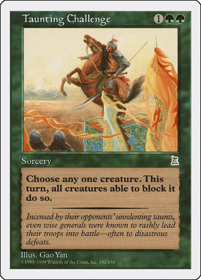 Image for Taunting Challenge (152) [Portal Three Kingdoms] - Magic: The Gathering