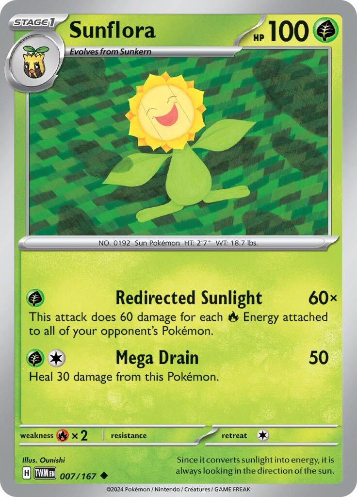 Image for Sunflora (007/167) [SV06: Twilight Masquerade] - Pokemon