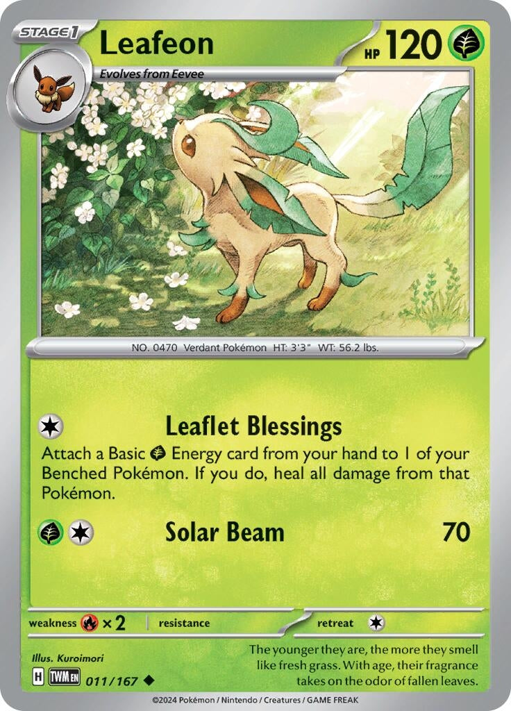 Image for Leafeon (011/167) [SV06: Twilight Masquerade] - Pokemon