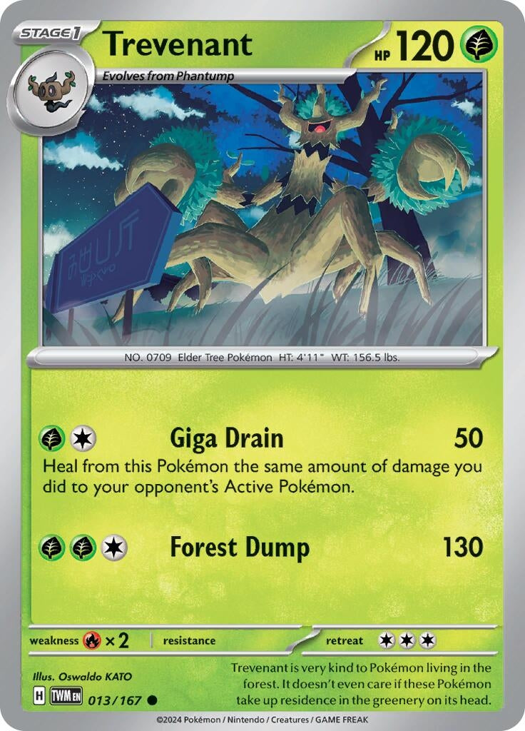 Image for Trevenant (013/167) [SV06: Twilight Masquerade] - Pokemon