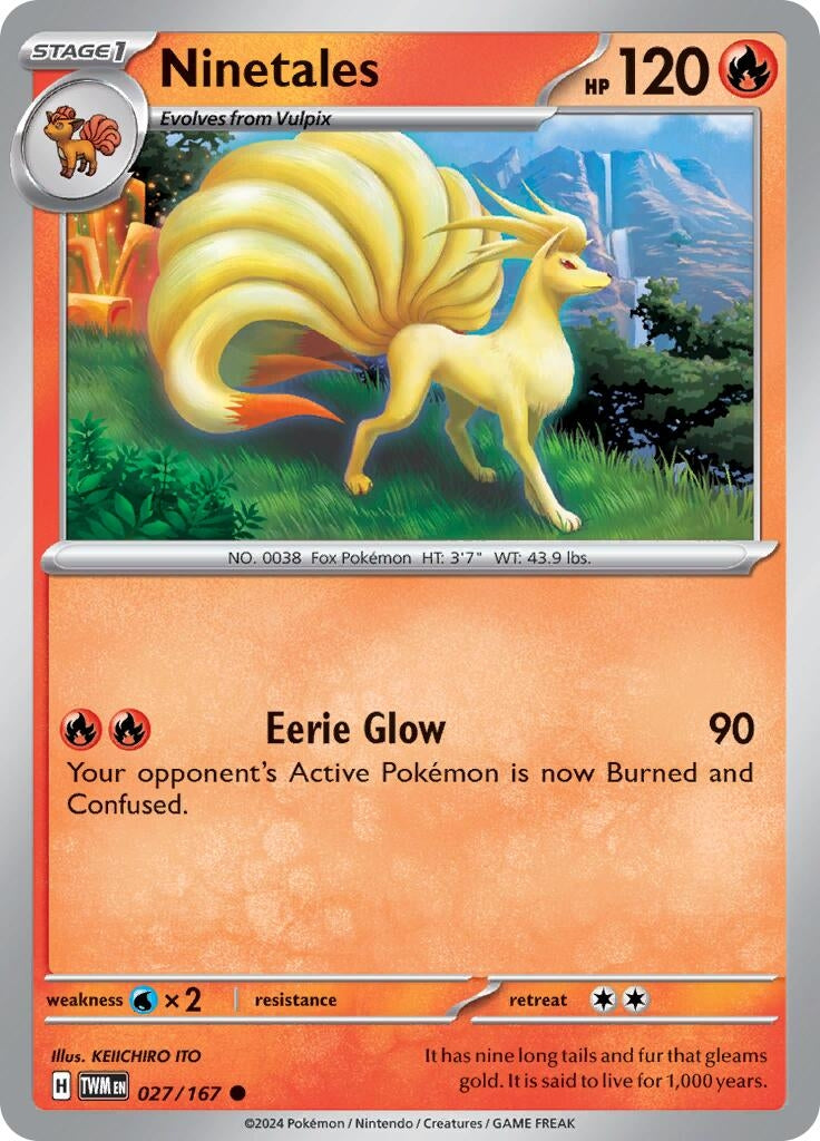 Image for Ninetales (027/167) [SV06: Twilight Masquerade] - Pokemon