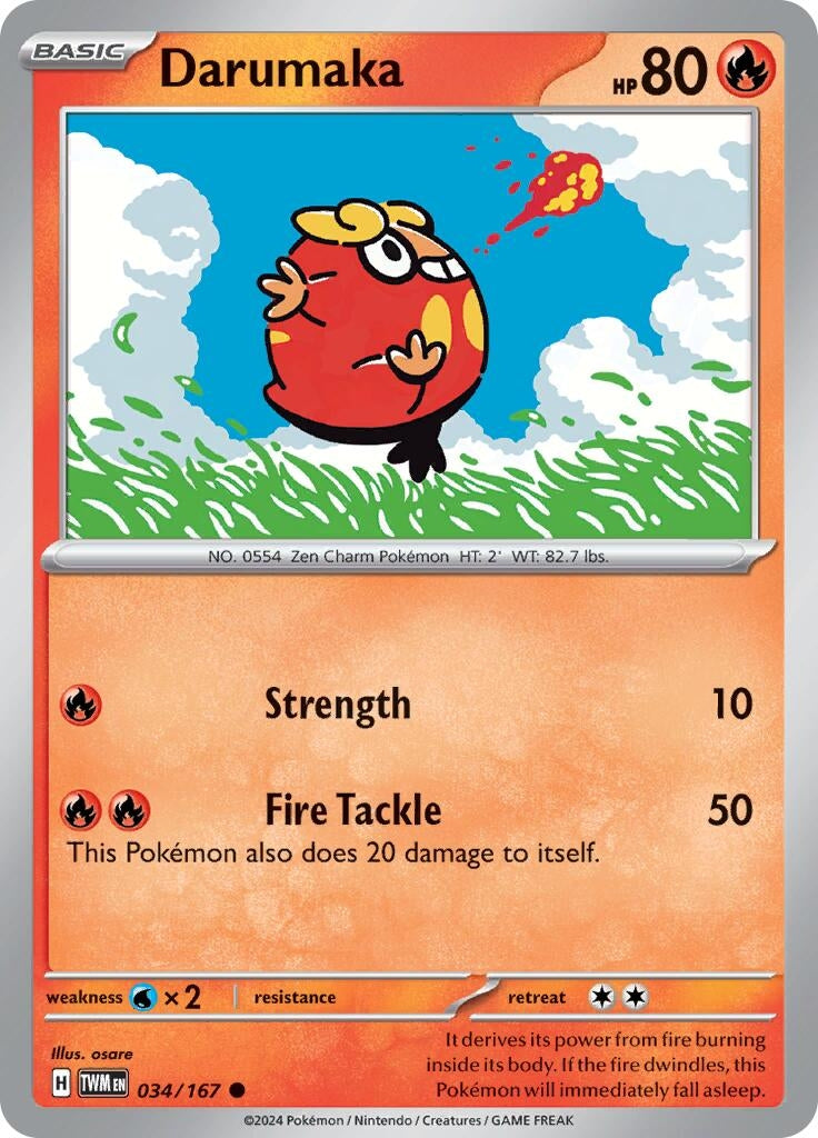 Image for Darumaka (034/167) [SV06: Twilight Masquerade] - Pokemon