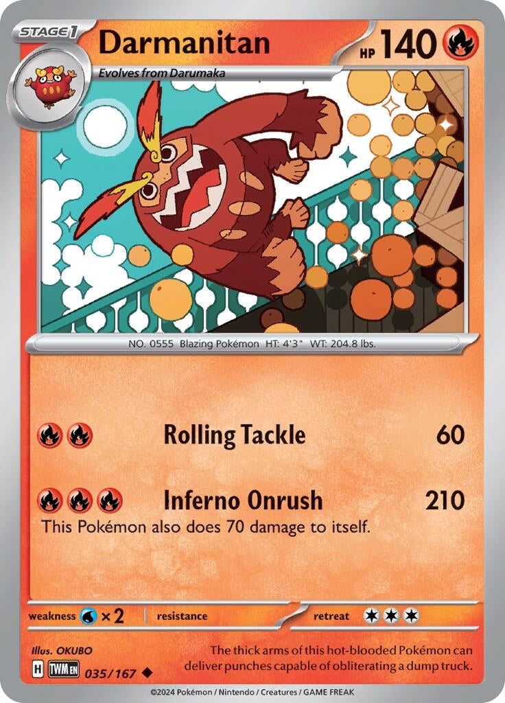 Image for Darmanitan (035/167) [SV06: Twilight Masquerade] - Pokemon