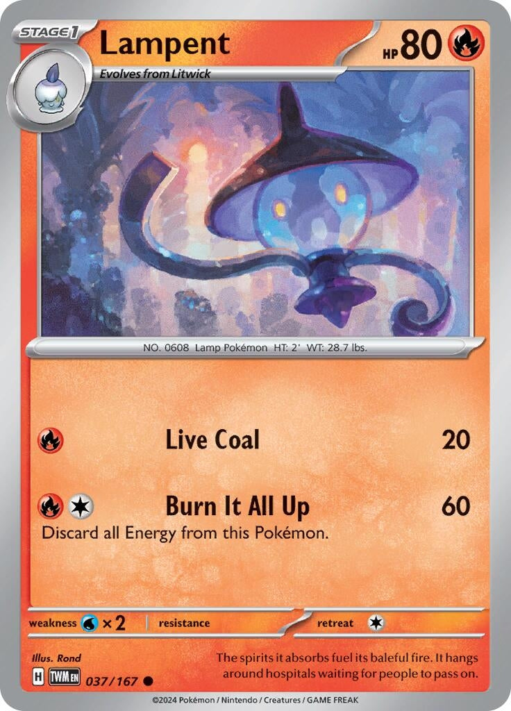 Image for Lampent (037/167) [SV06: Twilight Masquerade] - Pokemon