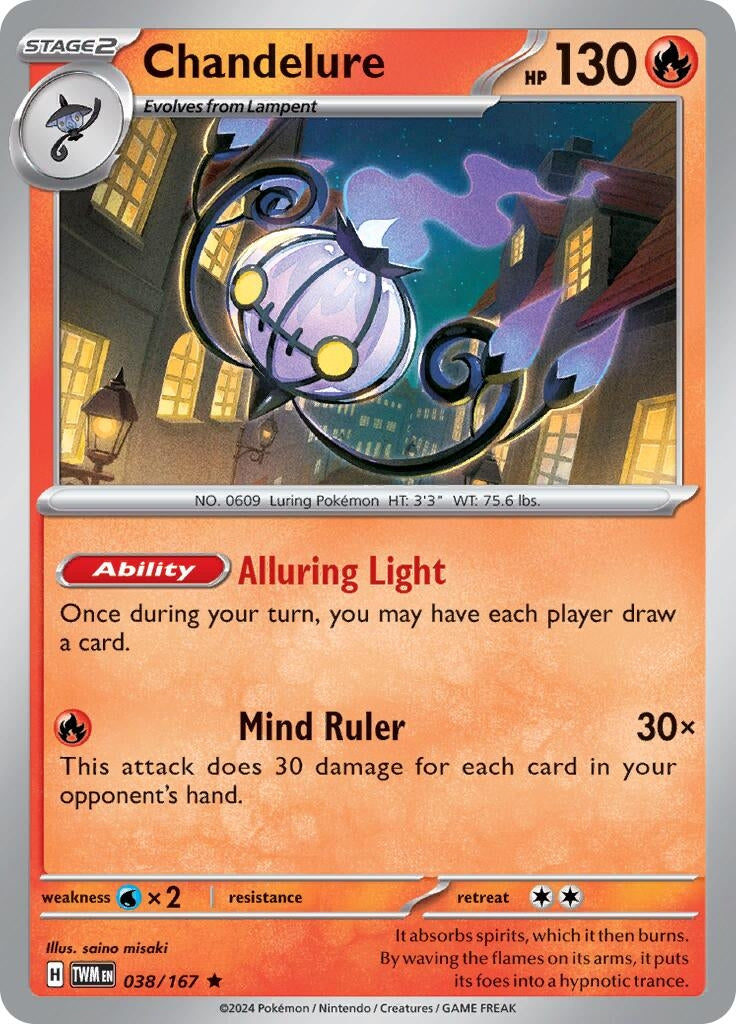 Image for Chandelure (038/167) [SV06: Twilight Masquerade] - Pokemon