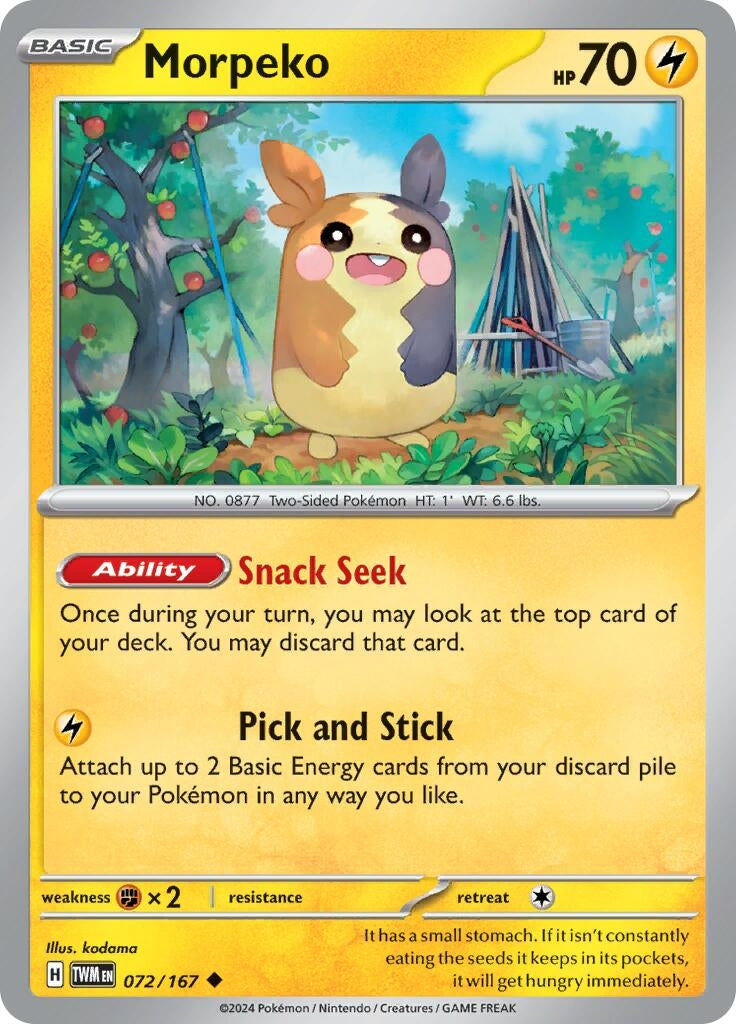 Image for Morpeko (072/167) [SV06: Twilight Masquerade] - Pokemon