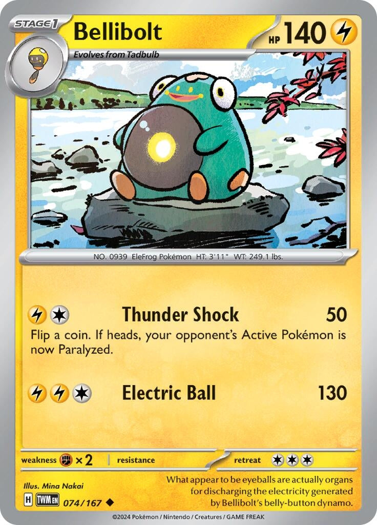 Image for Bellibolt (074/167) [SV06: Twilight Masquerade] - Pokemon