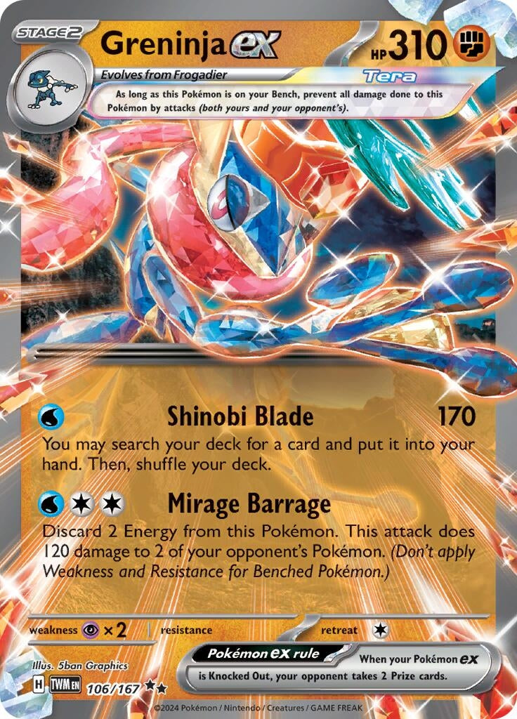 Image for Greninja ex (106/167) [SV06: Twilight Masquerade] - Pokemon