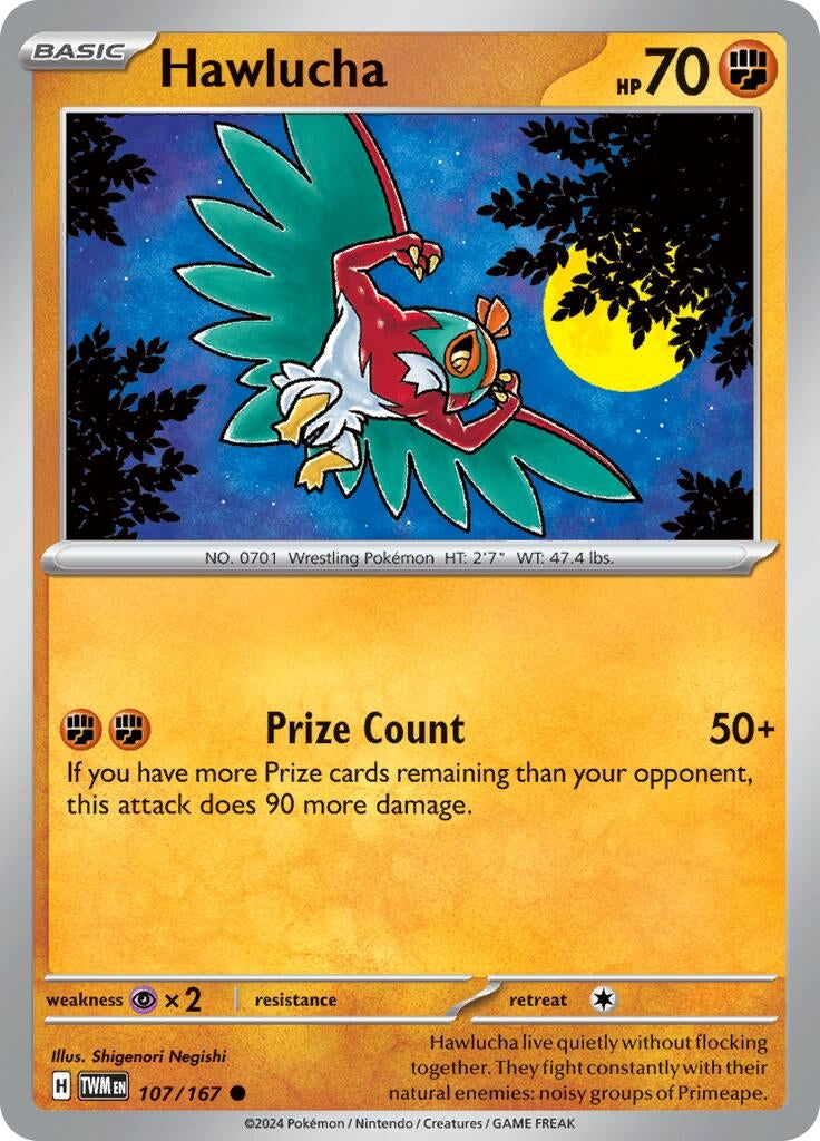 Image for Hawlucha (107/167) [SV06: Twilight Masquerade] - Pokemon