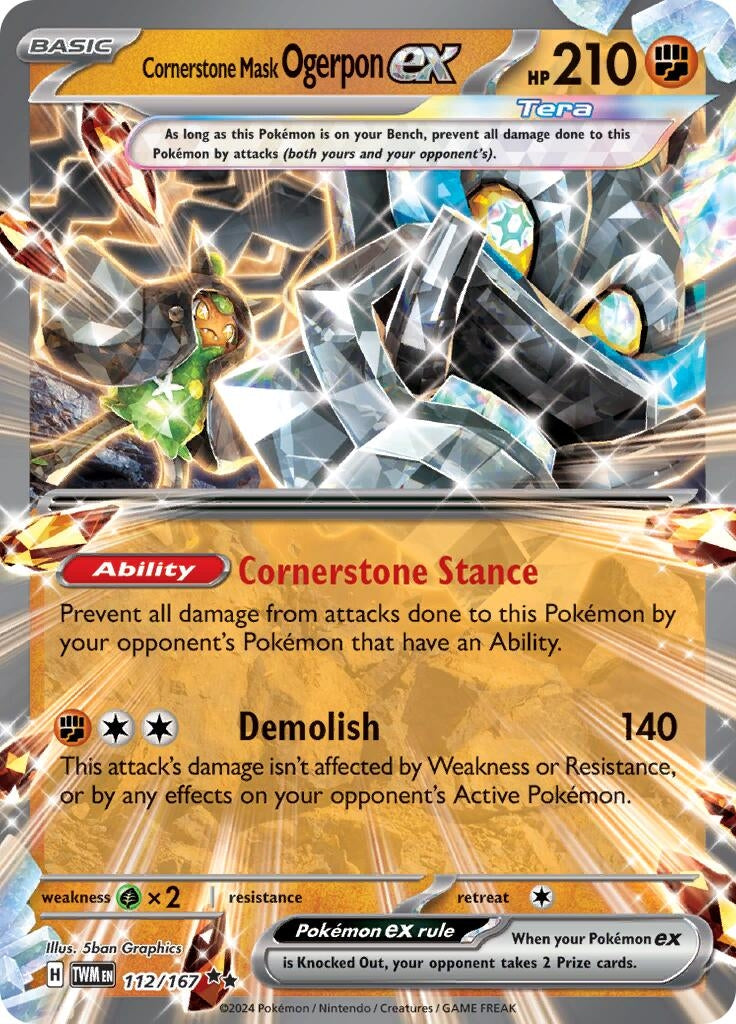 Image for Cornerstone Mask Ogerpon ex (112/167) [SV06: Twilight Masquerade] - Pokemon