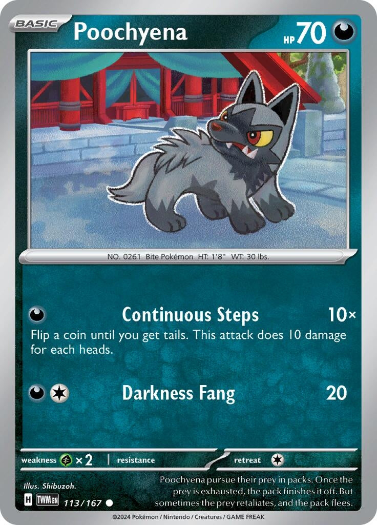 Image for Poochyena (113/167) [SV06: Twilight Masquerade] - Pokemon