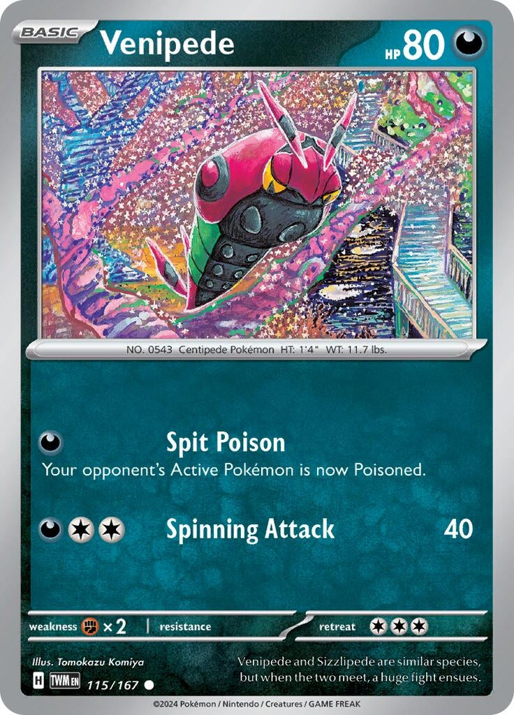 Image for Venipede (115/167) [SV06: Twilight Masquerade] - Pokemon