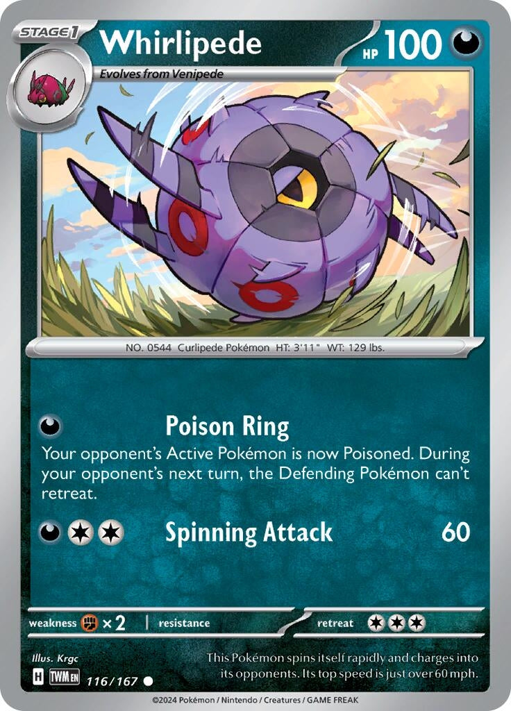 Image for Whirlipede (116/167) [SV06: Twilight Masquerade] - Pokemon